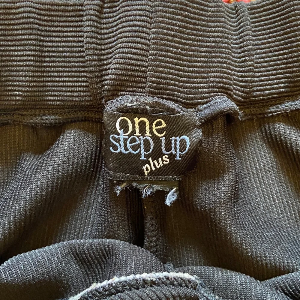 One Step Up, Plus Size Black Elastic Shorts - Picture 4 of 4